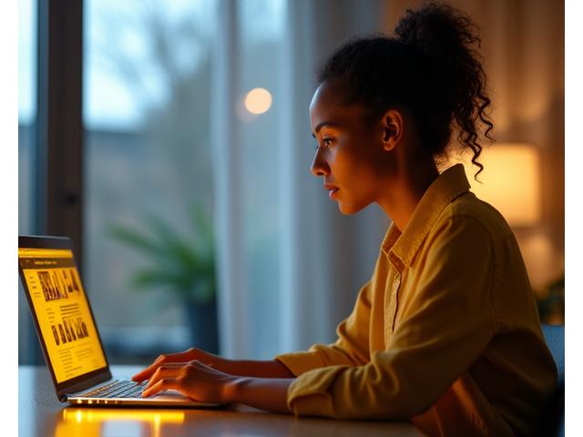 Professional working from a home office in Houston, connected with high-speed fixed wireless internet for video conferencing and productivity