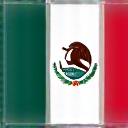 Flag of Mexico with a phone and signal bars